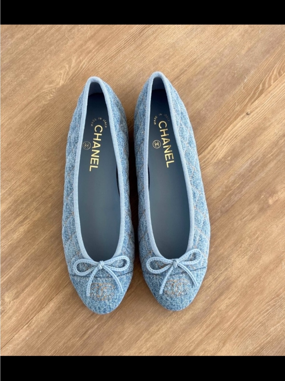 Chanel Denim Ballerinas NIB 38.5